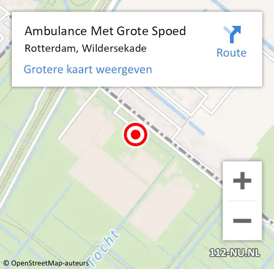 Locatie op kaart van de 112 melding: Ambulance Met Grote Spoed Naar Rotterdam, Wildersekade op 18 augustus 2023 23:10