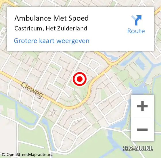 Locatie op kaart van de 112 melding: Ambulance Met Spoed Naar Castricum, Het Zuiderland op 19 augustus 2023 04:05