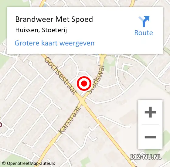 Locatie op kaart van de 112 melding: Brandweer Met Spoed Naar Huissen, Stoeterij op 19 augustus 2023 17:33