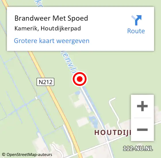 Locatie op kaart van de 112 melding: Brandweer Met Spoed Naar Kamerik, Houtdijkerpad op 19 augustus 2023 19:39