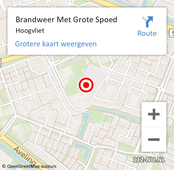 Locatie op kaart van de 112 melding: Brandweer Met Grote Spoed Naar Hoogvliet op 19 augustus 2023 21:24