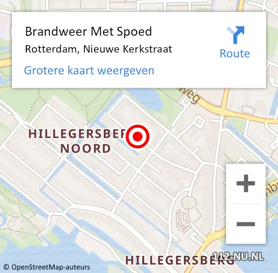 Locatie op kaart van de 112 melding: Brandweer Met Spoed Naar Rotterdam, Nieuwe Kerkstraat op 20 augustus 2023 01:01