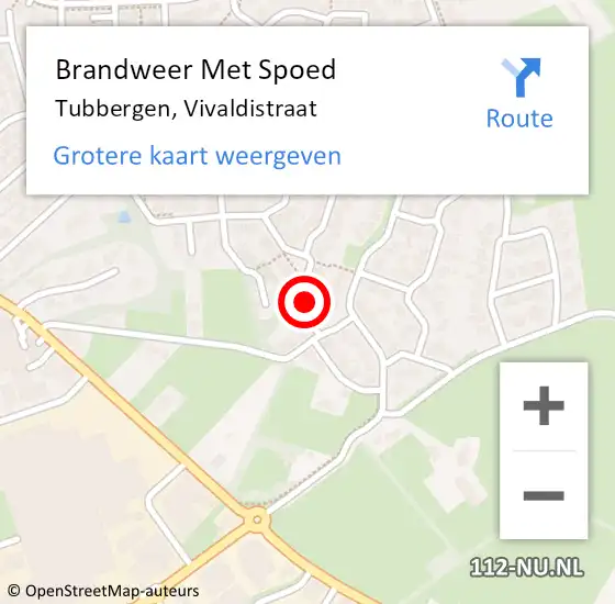 Locatie op kaart van de 112 melding: Brandweer Met Spoed Naar Tubbergen, Vivaldistraat op 20 augustus 2023 04:14