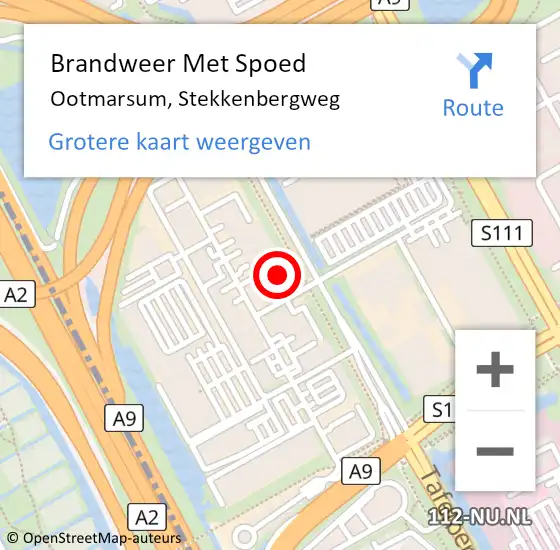 Locatie op kaart van de 112 melding: Brandweer Met Spoed Naar Ootmarsum, Stekkenbergweg op 20 augustus 2023 06:08