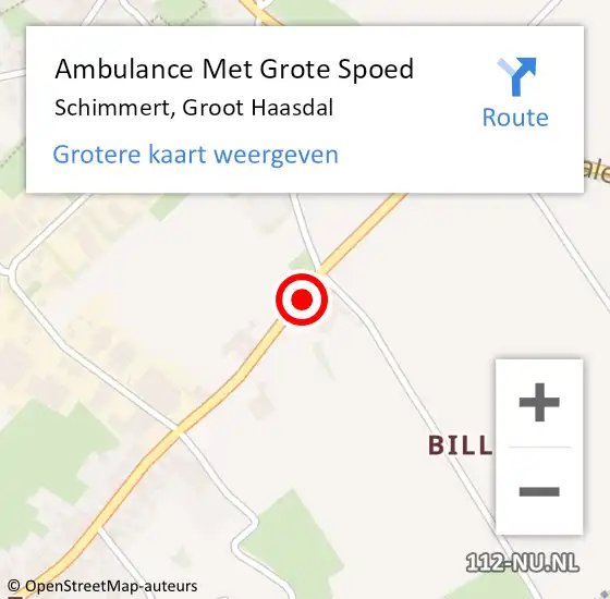 Locatie op kaart van de 112 melding: Ambulance Met Grote Spoed Naar Schimmert, Groot Haasdal op 5 september 2014 12:02