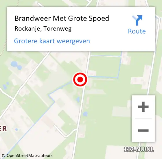 Locatie op kaart van de 112 melding: Brandweer Met Grote Spoed Naar Rockanje, Torenweg op 21 augustus 2023 02:09