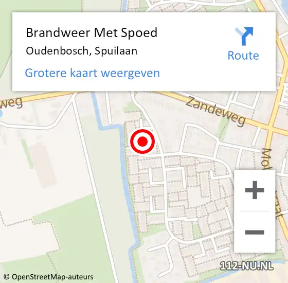 Locatie op kaart van de 112 melding: Brandweer Met Spoed Naar Oudenbosch, Spuilaan op 13 oktober 2013 16:26