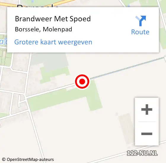 Locatie op kaart van de 112 melding: Brandweer Met Spoed Naar Borssele, Molenpad op 13 oktober 2013 16:30