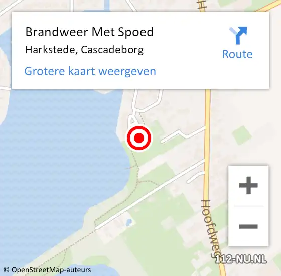 Locatie op kaart van de 112 melding: Brandweer Met Spoed Naar Harkstede, Cascadeborg op 5 september 2014 12:44