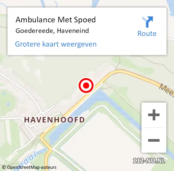 Locatie op kaart van de 112 melding: Ambulance Met Spoed Naar Goedereede, Haveneind op 21 augustus 2023 17:12