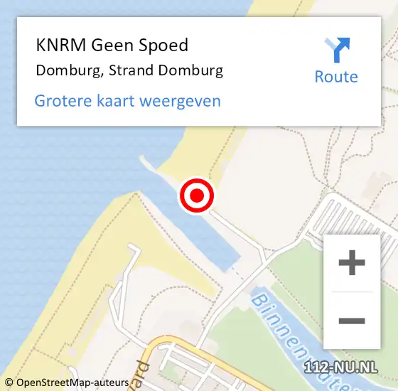 Locatie op kaart van de 112 melding: KNRM Geen Spoed Naar Domburg, Strand Domburg op 21 augustus 2023 18:59