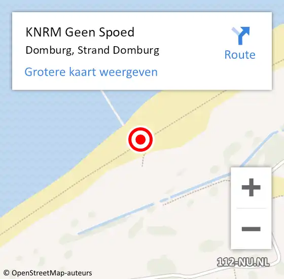 Locatie op kaart van de 112 melding: KNRM Geen Spoed Naar Domburg, Strand Domburg op 21 augustus 2023 19:00
