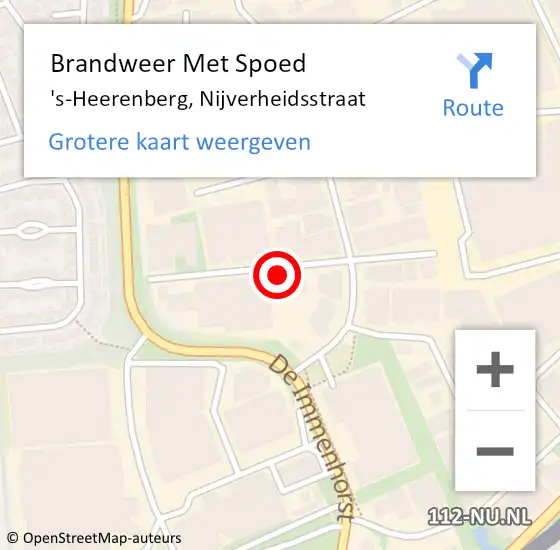 Locatie op kaart van de 112 melding: Brandweer Met Spoed Naar 's-Heerenberg, Nijverheidsstraat op 22 augustus 2023 14:10