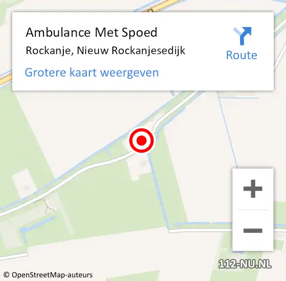 Locatie op kaart van de 112 melding: Ambulance Met Spoed Naar Rockanje, Nieuw Rockanjesedijk op 22 augustus 2023 16:12