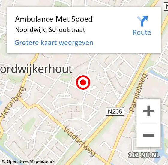 Locatie op kaart van de 112 melding: Ambulance Met Spoed Naar Noordwijk, Schoolstraat op 23 augustus 2023 02:25