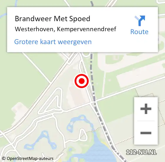 Locatie op kaart van de 112 melding: Brandweer Met Spoed Naar Westerhoven, Kempervennendreef op 23 augustus 2023 05:31