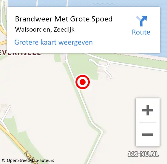 Locatie op kaart van de 112 melding: Brandweer Met Grote Spoed Naar Walsoorden, Zeedijk op 23 augustus 2023 13:16