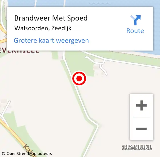 Locatie op kaart van de 112 melding: Brandweer Met Spoed Naar Walsoorden, Zeedijk op 23 augustus 2023 13:48