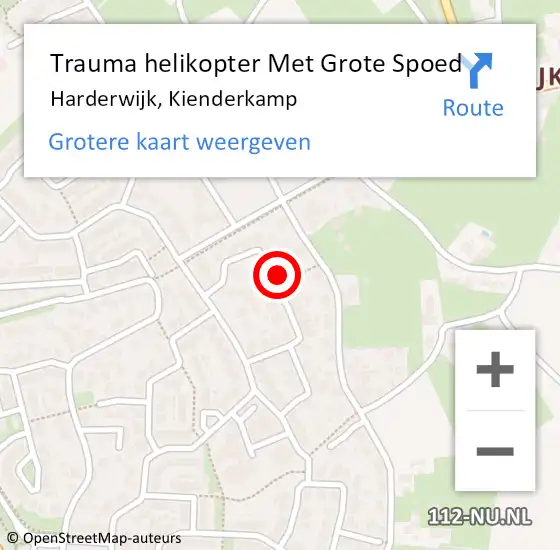 Locatie op kaart van de 112 melding: Trauma helikopter Met Grote Spoed Naar Harderwijk, Kienderkamp op 23 augustus 2023 17:02