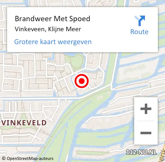 Locatie op kaart van de 112 melding: Brandweer Met Spoed Naar Vinkeveen, Klijne Meer op 23 augustus 2023 19:57