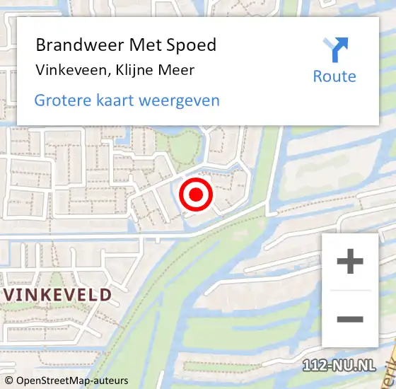 Locatie op kaart van de 112 melding: Brandweer Met Spoed Naar Vinkeveen, Klijne Meer op 23 augustus 2023 20:01