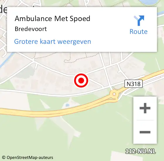 Locatie op kaart van de 112 melding: Ambulance Met Spoed Naar Bredevoort op 23 augustus 2023 21:20
