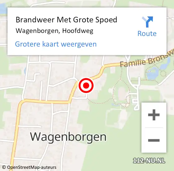 Locatie op kaart van de 112 melding: Brandweer Met Grote Spoed Naar Wagenborgen, Hoofdweg op 23 augustus 2023 23:34