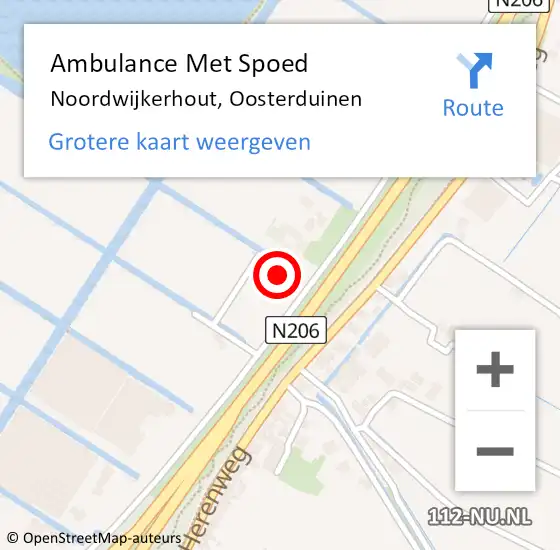 Locatie op kaart van de 112 melding: Ambulance Met Spoed Naar Noordwijkerhout, Oosterduinen op 24 augustus 2023 11:28