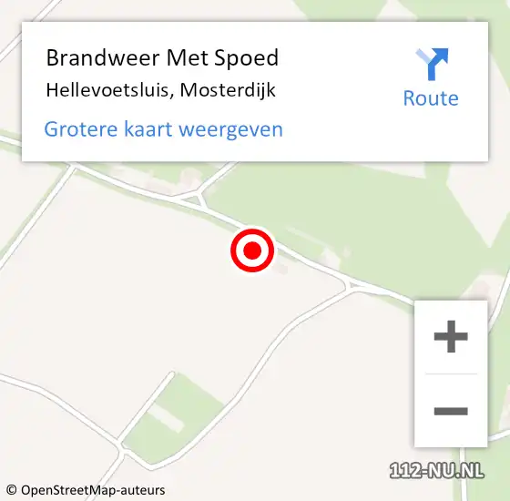 Locatie op kaart van de 112 melding: Brandweer Met Spoed Naar Hellevoetsluis, Mosterdijk op 24 augustus 2023 15:10