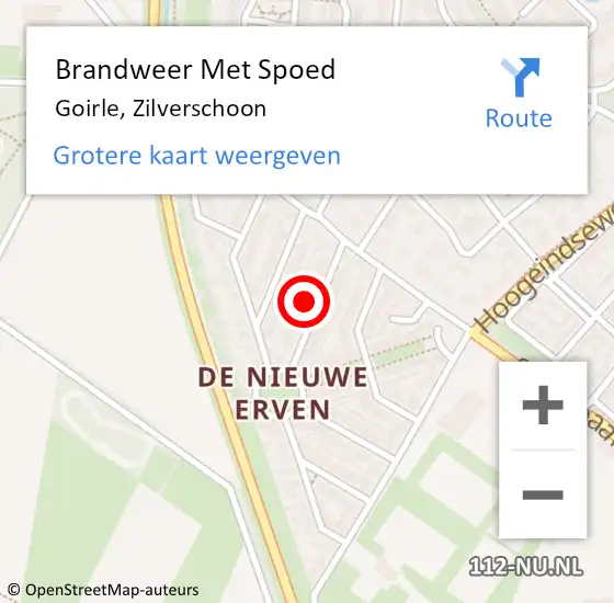 Locatie op kaart van de 112 melding: Brandweer Met Spoed Naar Goirle, Zilverschoon op 24 augustus 2023 17:07