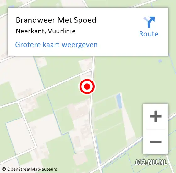 Locatie op kaart van de 112 melding: Brandweer Met Spoed Naar Neerkant, Vuurlinie op 24 augustus 2023 17:28