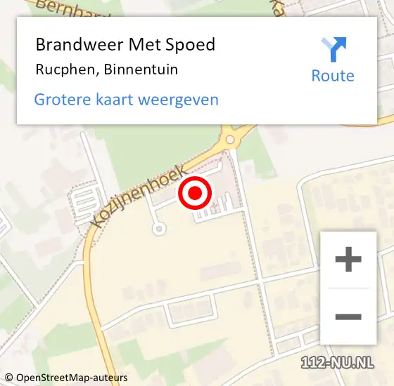 Locatie op kaart van de 112 melding: Brandweer Met Spoed Naar Rucphen, Binnentuin op 25 augustus 2023 02:10