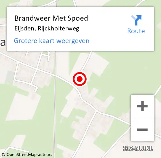 Locatie op kaart van de 112 melding: Brandweer Met Spoed Naar Eijsden, Rijckholterweg op 25 augustus 2023 09:33