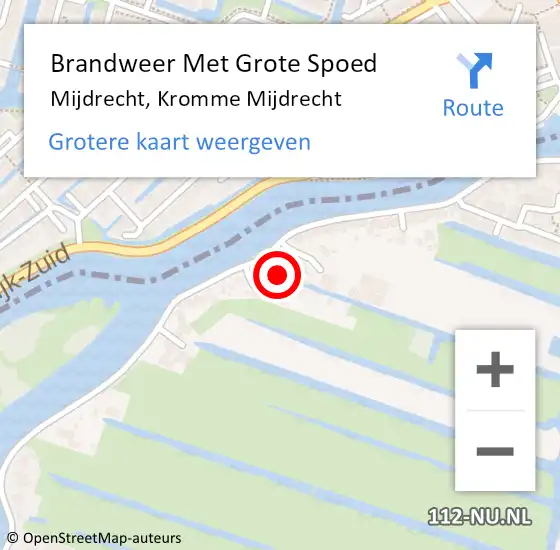 Locatie op kaart van de 112 melding: Brandweer Met Grote Spoed Naar Mijdrecht, Kromme Mijdrecht op 25 augustus 2023 11:14