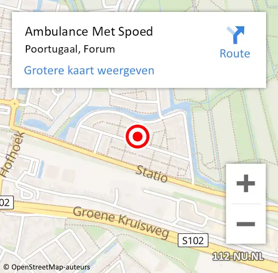 Locatie op kaart van de 112 melding: Ambulance Met Spoed Naar Poortugaal, Forum op 25 augustus 2023 13:44