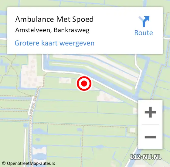 Locatie op kaart van de 112 melding: Ambulance Met Spoed Naar Amstelveen, Bankrasweg op 26 augustus 2023 08:08