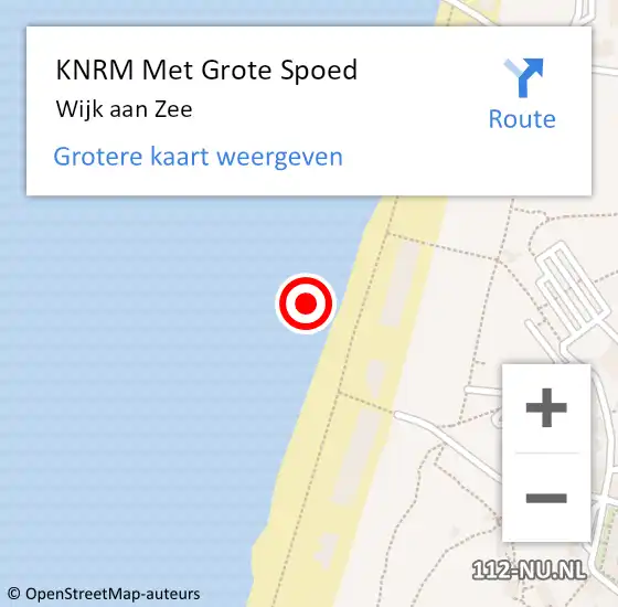 Locatie op kaart van de 112 melding: KNRM Met Grote Spoed Naar Wijk aan Zee op 26 augustus 2023 13:01