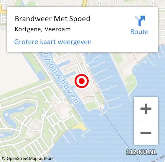 Locatie op kaart van de 112 melding: Brandweer Met Spoed Naar Kortgene, Veerdam op 26 augustus 2023 16:27