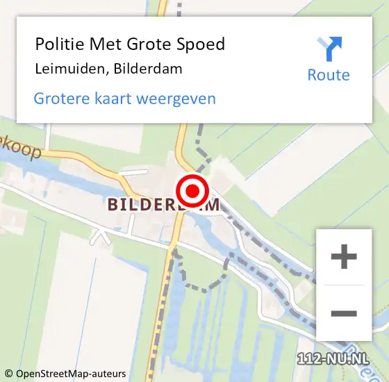 Locatie op kaart van de 112 melding: Politie Met Grote Spoed Naar Leimuiden, Bilderdam op 27 augustus 2023 02:32