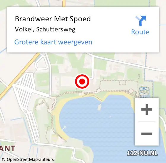 Locatie op kaart van de 112 melding: Brandweer Met Spoed Naar Volkel, Schuttersweg op 27 augustus 2023 15:50