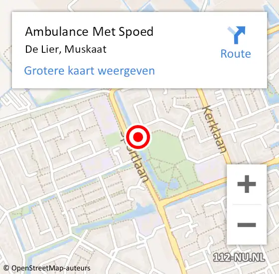 Locatie op kaart van de 112 melding: Ambulance Met Spoed Naar De Lier, Muskaat op 27 augustus 2023 16:27