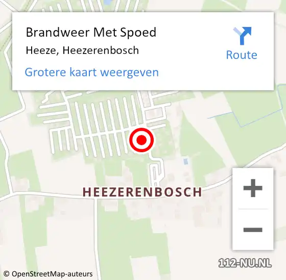Locatie op kaart van de 112 melding: Brandweer Met Spoed Naar Heeze, Heezerenbosch op 27 augustus 2023 16:56