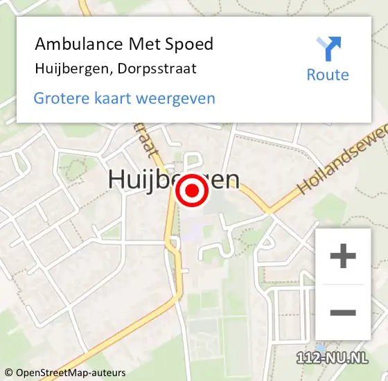 Locatie op kaart van de 112 melding: Ambulance Met Spoed Naar Huijbergen, Oeverkruid op 6 september 2014 08:30