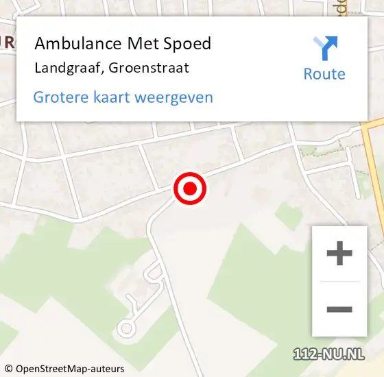 Locatie op kaart van de 112 melding: Ambulance Met Spoed Naar Landgraaf, Groenstraat op 6 september 2014 08:32