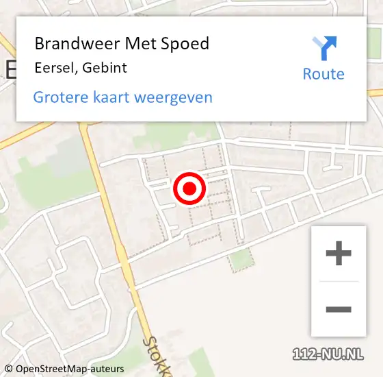 Locatie op kaart van de 112 melding: Brandweer Met Spoed Naar Eersel, Gebint op 28 augustus 2023 16:05