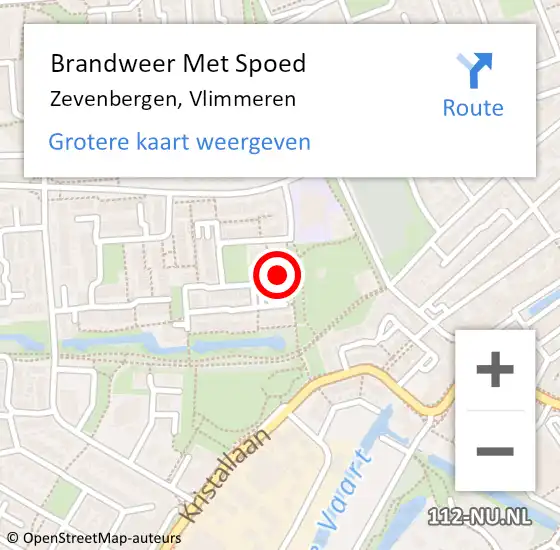 Locatie op kaart van de 112 melding: Brandweer Met Spoed Naar Zevenbergen, Vlimmeren op 28 augustus 2023 21:01