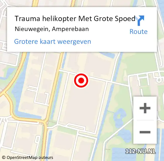 Locatie op kaart van de 112 melding: Trauma helikopter Met Grote Spoed Naar Nieuwegein, Amperebaan op 29 augustus 2023 08:56