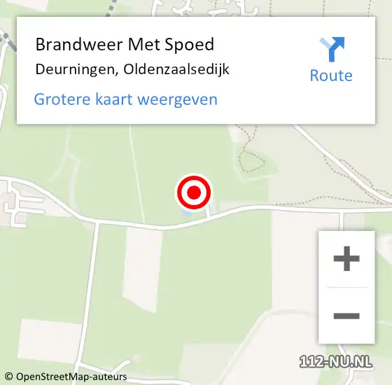 Locatie op kaart van de 112 melding: Brandweer Met Spoed Naar Deurningen, Oldenzaalsedijk op 29 augustus 2023 08:59