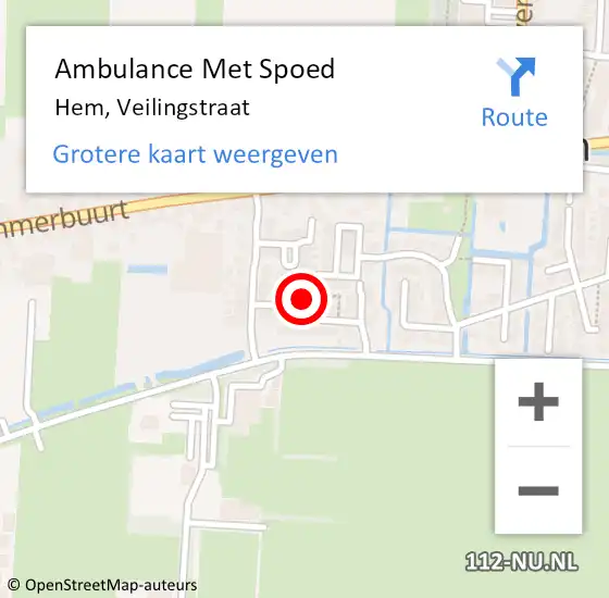 Locatie op kaart van de 112 melding: Ambulance Met Spoed Naar Hem, Veilingstraat op 29 augustus 2023 12:03