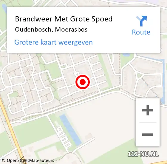 Locatie op kaart van de 112 melding: Brandweer Met Grote Spoed Naar Oudenbosch, Moerasbos op 29 augustus 2023 13:44